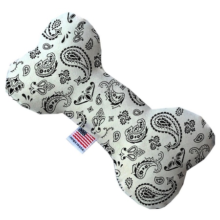 Mirage Pet Products White Western Canvas Bone Dog Toy 10 in. 1259-CTYBN10